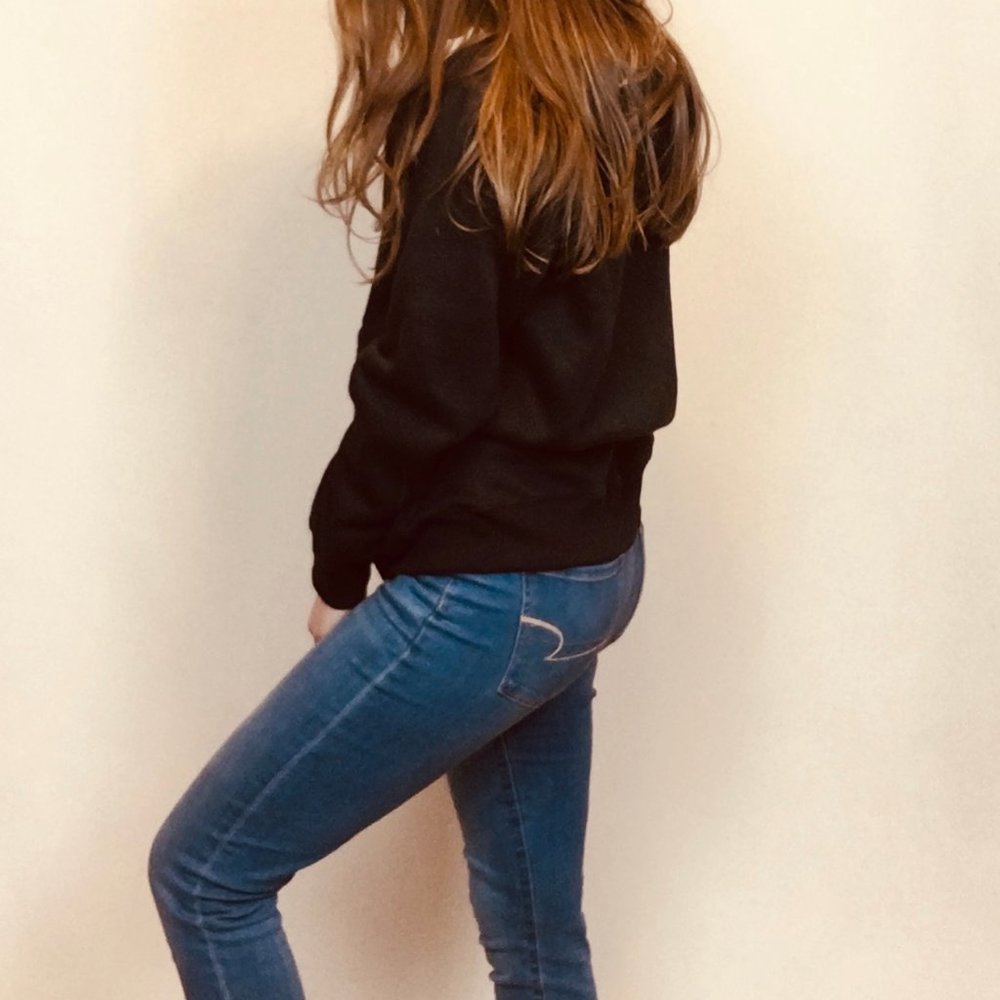 4/$20 FILA Black Zip UP Hoodie Oversized Size LARG - Picture 3 of 6
